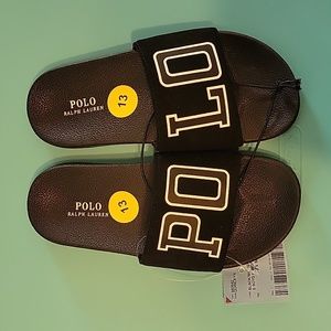 Polo ralph lauren kids slides size 13! Bnwt!